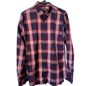 Express Extra Slim Fit Performance Material Button Down - Medium